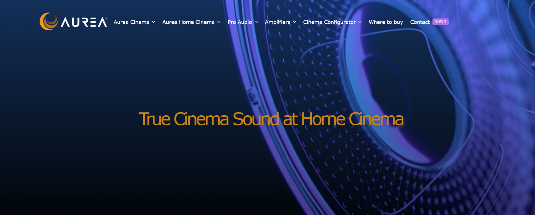 Primer plano de altavoz de cine en casa